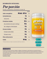 Información nutricional e ingredientes de Proon